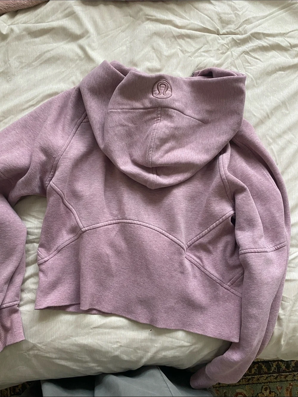 Lululemon Scuba Half-Zip Pullover Hoodie light pink
